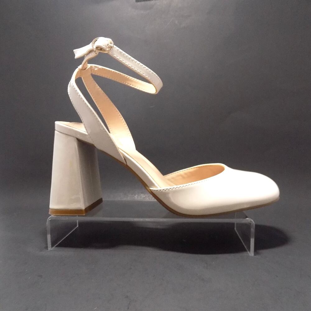 Kelly & Katie KK-Karob Cream Patent Heels Women's- Size 8.5- New